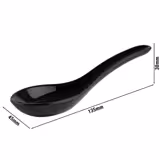 (12 szt.) Łyżeczka do finger food - FRIENDLY - rPET - 135x45x30mm - Czarny