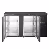 Bar- & Getränkekühltisch ECO - 1462mm - mit 2 Türen - Schwarz