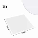 (5 pcs) Damask Square Tablecloth Tessin Atlas - Satin Band - 100x100cm - White