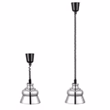 Lampa do podgrzewania potraw wisząca - Ø 228mm - regulowana wysokość - srebrna