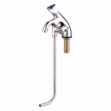 Mitigeur monotrou - fixation sur table - avec bec orientable, corps en laiton chromé & petit bec en inox - 34x127x460mm