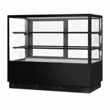 Koel- & Gebaksvitrine - 580 liter - 1500mm - dubbel glas - schuifdeuren - spiegelglas - zwart