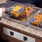 Built-in electric deep fryer - 13+13 litres - 24 kW - with drain tap