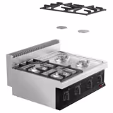 Cocina a gas - 23kW - 4 fuegos