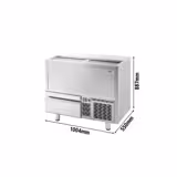 Flessenkoeler bovenlader - RVS - 265L - met 1 lade