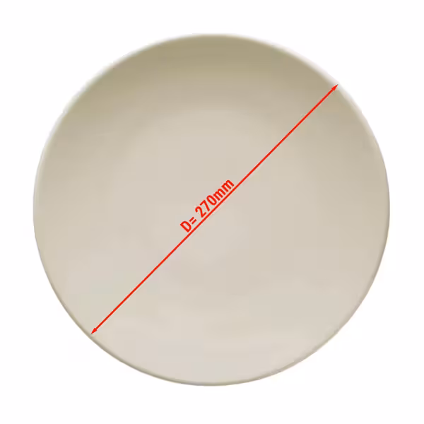 (6 szt.) TEOS - Talerz płytki - Porcelana - Ø 270mm - Kremowy