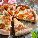Wood-Fired Pizza Oven - Single Deck - Black - up to 400°C - incl. Base frame - with Wheels