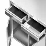 Armario de trabajo - para máquina de café - 800x600mm - con 2 cajones, 2 puertas y trasera