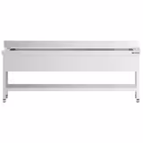 Spoeltafel voor pannen - 2000x600mm - met onderbouw & 1 spoelbak