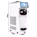 Mjukglassmaskin - 16 l/h - 1,15 kW - Pekskärm - 1 smak - Bänkmodell