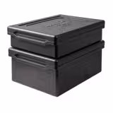 (5 Stück) THERMO FUTURE BOX | Thermobox TAKE AWAY - 20 Liter - Schwarz
