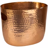 Wijn- en champagnekoeler - Aluminium - 3,9 liter - Ø 255mm - Hoogte:200mm - Koper - met handgrepen