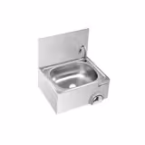 Commercial Hand Wash Basin - Stainless Steel - Knee-Operated - Right-Hand Tap - 500×400 mm Bowl