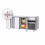Zamrzni pult PREMIUM - 1865x700 mm - 474 l - Ventilirano hlađenje - s 3 vrata - radna ploča bez podignutog ruba
