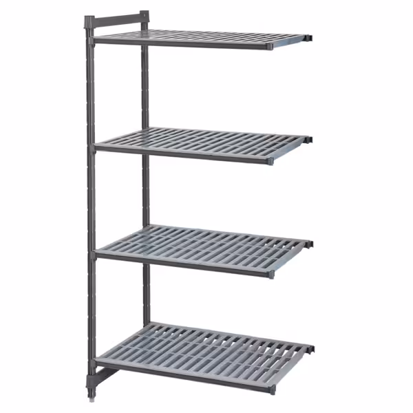 CAMBRO | Camshelving® - Basics Plus - Aanbouwrek - 870mm - met 4 legplanken met sleuven