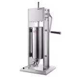 Máquina de enchidos manual - 5L - aço inoxidável - vertical - com kit de churros - incl. 4 funis para enchidos - incl. 3 bicos para churros