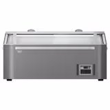 Vitrină congelatoare pentru supermarket – model cu capăt – 1850 mm – 523 litri – cu 2 uși glisante – gri