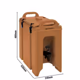 Contenedor térmico para bebidas - 9 litros - con grifo de vaciado y asas de transporte