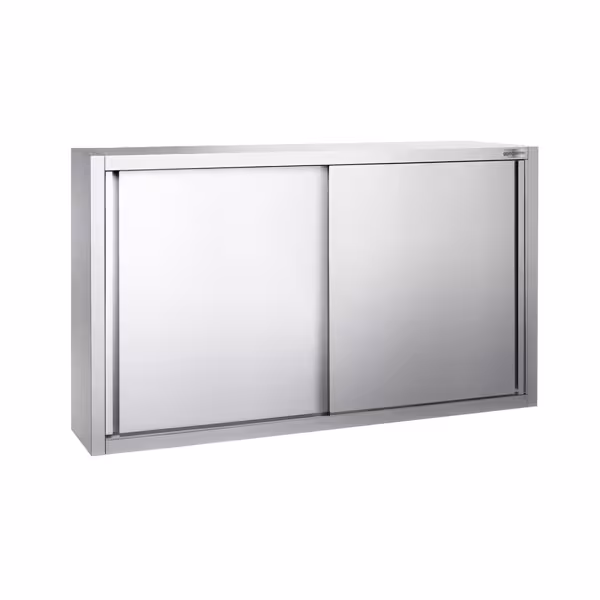 Armário mural PREMIUM em aço inoxidável - 1400x400mm - com porta de correr - 1000mm de altura