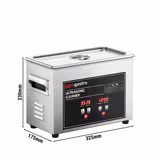 Professional Ultrasonic Cleaner - 4.5L - 180W Ultrasonic Power - 40kHz - Digital - with Heater - Degas