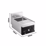 Cuocipasta professionale elettrico da banco - 26 litri - 6,0kW - con rubinetto di carico - Linea 700