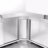Mesa armario inox ECO - 1400x600mm - con 3 cajones derecha y con estante intermedio