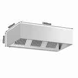 Commercial Wall-Mounted Extractor Hood – 1800mm – with Baffle Filters & Lighting