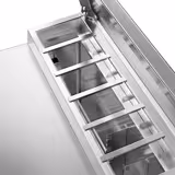 Saladette refrigerata professionale Compatta ECO - 900x700mm - 1 porta e 2 cassetti - per 5x GN 1/6 vaschette