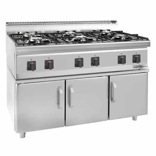 Gazlı Ocak - 36 kW - 6 Gözlü - 3 Kapılı Alt Stand dahil