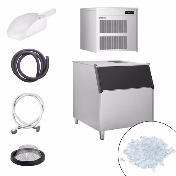 Aparat za ledene pahuljice - 390 kg/24 h - uklj. spremnik za led