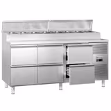 Ψυγείο πάγκος προετοιμασίας ECO - 1.795x700 mm - 6 συρτάρια - για 8x GN 1/3 λεκανάκια