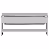 Stainless Steel Commercial Sink Unit ECO - 1800x700mm - with Undershelf & Single Bowl - with Upstand