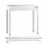 Paslanmaz Çelik Çalışma Tezgahı PREMIUM -  700x700mm - Alt Raflı & Destekli