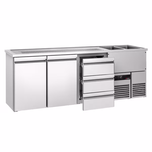 Bierkoeling PREMIUM - 2500x700mm - 2 deuren & 3 laden