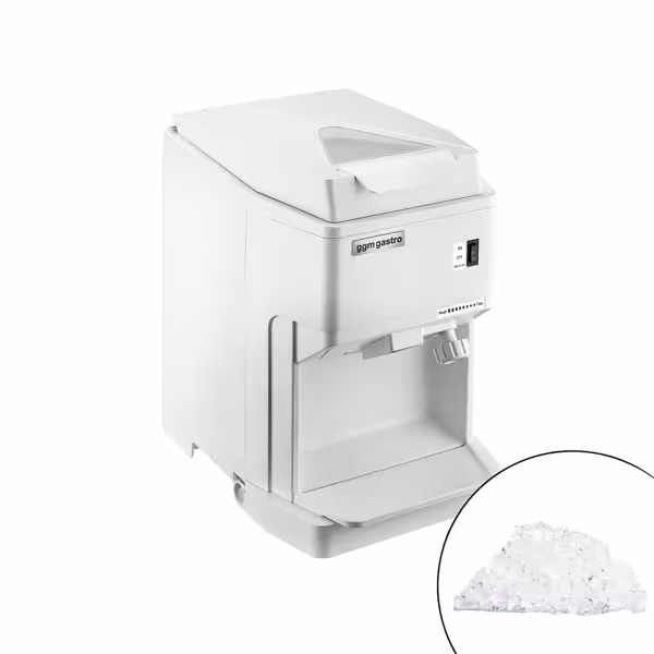Tritaghiaccio da tavolo per ghiaccio in scaglie - 2 kg/min - Dimensioni del ghiaccio regolabili - Bianco