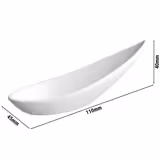 (12 szt.) Łyżeczka do finger food - FRIENDLY - rPET - 110x45x40mm - Biały
