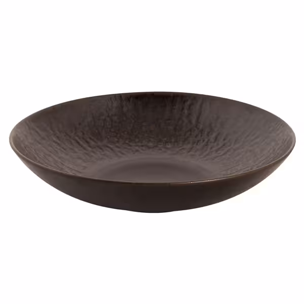 (6 pcs) RUST | Deep Plate - Stoneware - Ø220mm - Brown