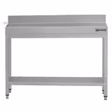 Radni stol od nehrđajućeg čelika ECO - 1000x600 mm - Sa podnom pločom & poleđinom