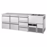 Banco Spillatura Birra PREMIUM - 2500x700mm - 7 Cassetti
