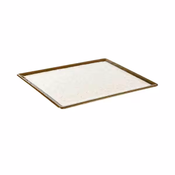 (6 pièces) Plateau GN 1/2 – STONE ART – Mélamine – Hauteur : 15 mm – Blanc/Marron