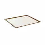 (6 st) GN-bricka STONE ART - Melamin - GN 1/2 - Höjd: 15 mm - vit/brun - Stapelbar