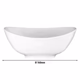 (4 komada) SELTMANN WEIDEN | Posuda za juhu / Zdjela - Ovalna - 160x135 mm - Bijela boja