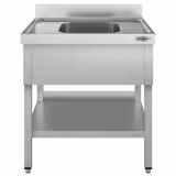 Yıkama Tezgahı ECO - 800x700mm - Alt raflı &1 evyeli