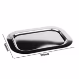 (6 stuks) Dienblad - FINESSE - RVS - 39x26cm - hoogte: 20mm