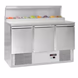 Saladette refrigerata professionale ECO - 1368x700mm - 3 porte - per 8x GN 1/6 vaschette
