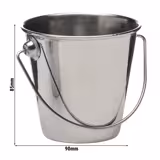 (6 pz) Mini secchiello per servizio - SNACKHOLDER - Acciaio inox - 0,33l - 90x90x85mm
