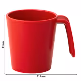 (30 pezzi) Tazza riutilizzabile - 260ml - Rosso