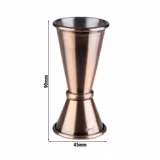 (6 pz) Misurino da bar doppio - Acciaio inox - 2cl & 4cl - con graduazioni interne 1cl & 3cl