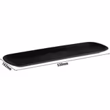 (6 pcs) GN 2/4 Gastronorm Tray - NERO - Melamine - 530x162mm - Height: 25mm - Black