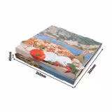(100 pcs) Boîte à pizza - POSITANO - Côte méditerranéenne - 36x36x4cm